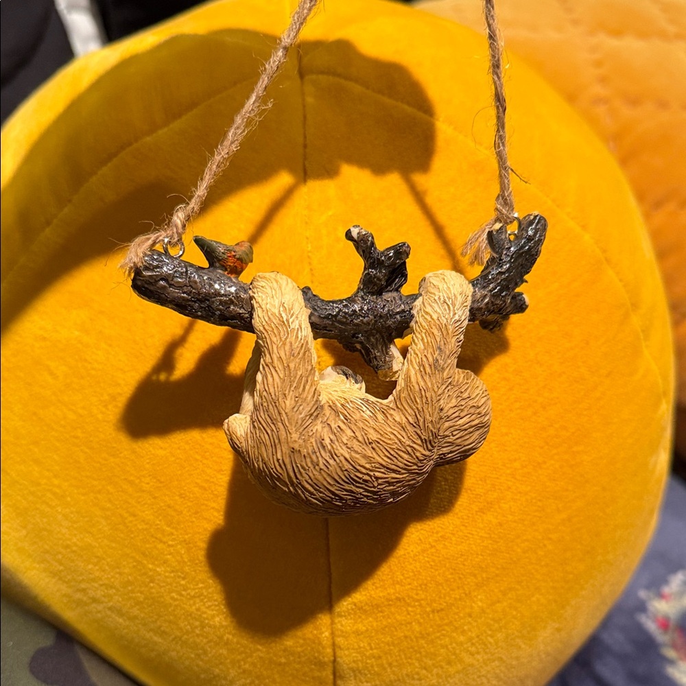 Adorable Sloth Ornament with Rope Hanger - Picture 4 of 9